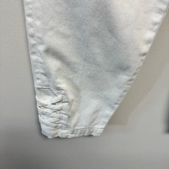 NWT Soft Surroundings Pull On Skinny Ultimate Denim Crop Hem Detail Size L 14/16 - Picture 3 of 16